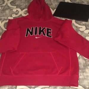 Vintage Red Nike logo hoodie